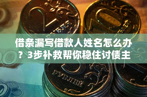 北京借条漏写借款人姓名怎么办？3步补救帮你稳住讨债主动权