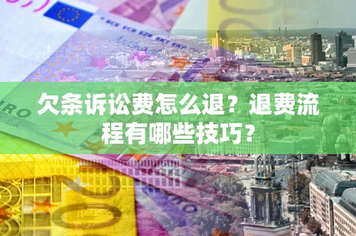 北京欠条诉讼费怎么退？退费流程有哪些技巧？