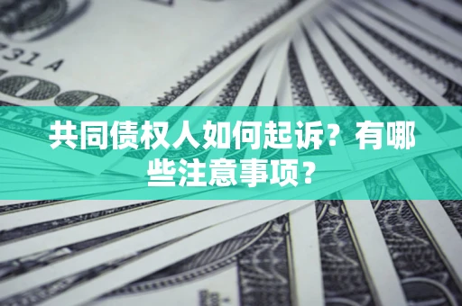 北京共同债权人如何起诉？有哪些注意事项？