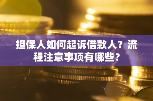北京担保人如何起诉借款人？流程注意事项有哪些？